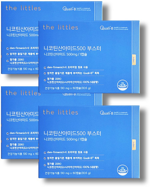 더리틀스 니코틴산아미드500 부스터, 4개, 60정