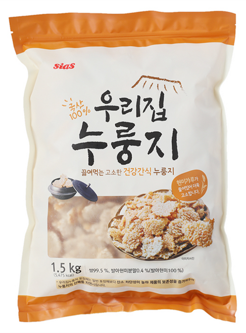 시아스 우리집 누룽지, 1.5kg, 26개