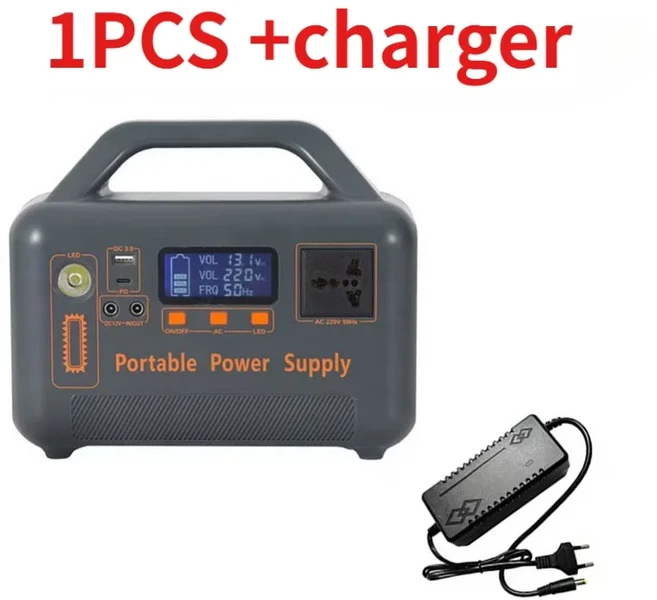500W 휴대용 파워스테이션 220V 461WH 파워뱅크 LiFePO4 태양광 발전기 (야외 캠핑 가정용 에너지 저장), 01 500W power station, 01 300W~500W, 01 220V용