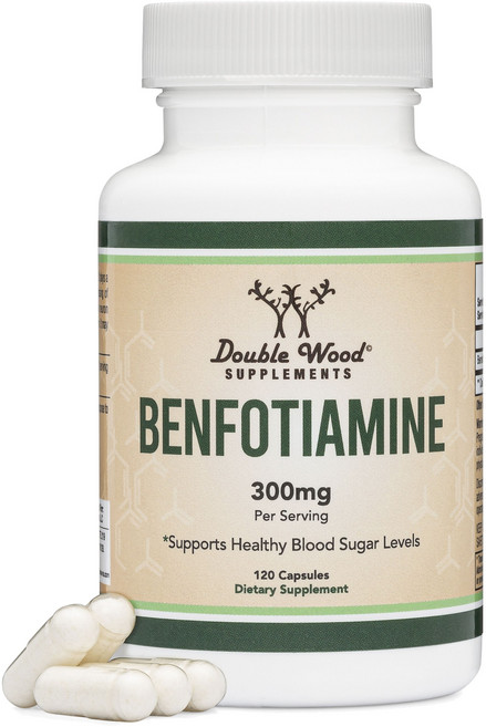 Double Wood Benfotiamine 300mg 膠囊, 120錠, 1個