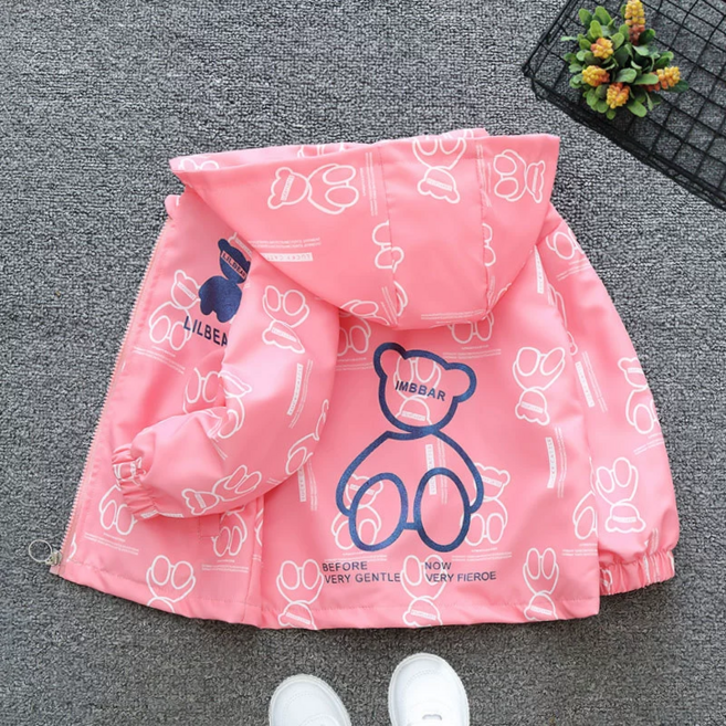 DAIRUSO 봄가을 주니어 여아 바람막이 집업 후드점퍼 자켓