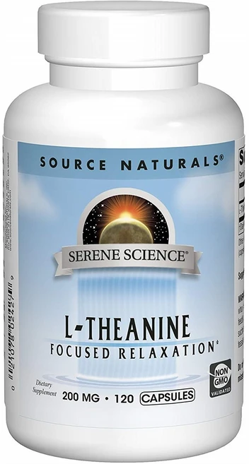 Source Naturals L-Theanine 소스 내추럴 L-테아닌 200mg 120캡슐, 120정, 1개, 120정 - 쿠팡
