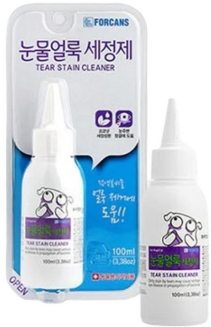 반려견 눈물자국 관리 세정제 눈가청결 100ml 2개