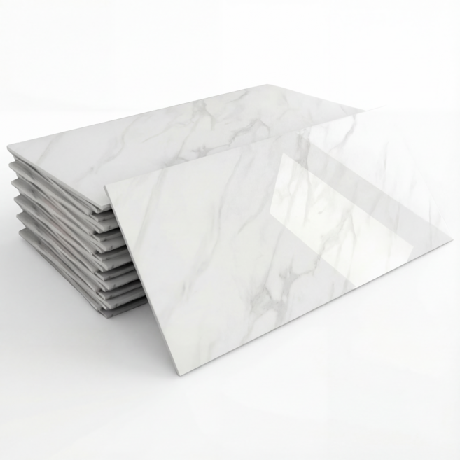 제이에스맘 붙이는 방수 타일 대리석 벽지 접착식 데코 폼블럭 포인트 시트지 300x600mm, 플로우클라우드화이트, 7개입