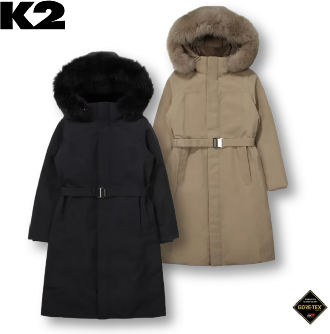 K2 여성 고어텍스 구스다운 롱패딩 겨울 방한 점퍼 데일리
