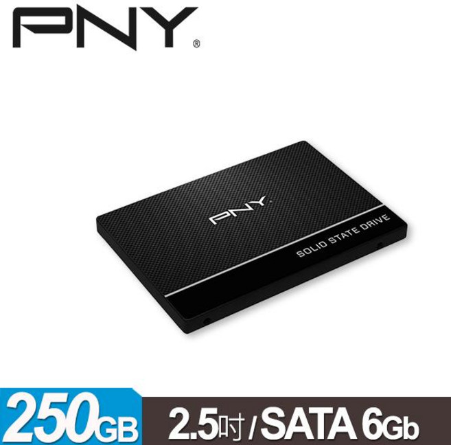 PNY CS900 250GB 2.5吋 SATA SSD, 1GB