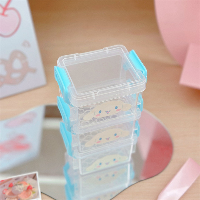 문구보따리 산리오 미니 수납함 악세사리 정리함 3단 미니 정리함, 시나모롤, 1개