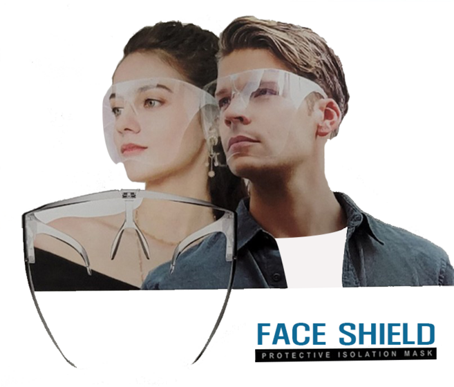 안면 보호구 페이스쉴드 벌초 예초 송풍 이물질 차단 먼지 차단 안경형 비말차단, 투명, 1개, 1개입