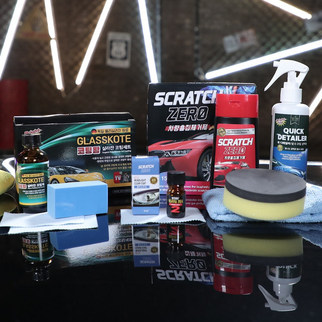 [TV홈쇼핑정품 인포벨]독일 글라스코트 코팅왕 셀프 유리막 코팅제 발수 코팅막 광택제 차량용 자동차, 본품(11종 SET), 1개, 5ml