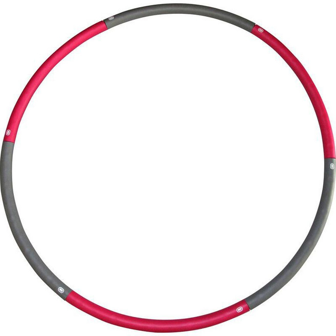 六節式可拆卸呼拉圈，高密度泡棉，居家運動健身, 直徑100-無按摩款:(顏色隨機), 1個