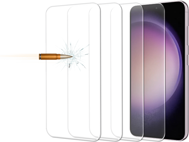 갤럭시 S23 FE 전용 액정 강화유리 필름, 4개