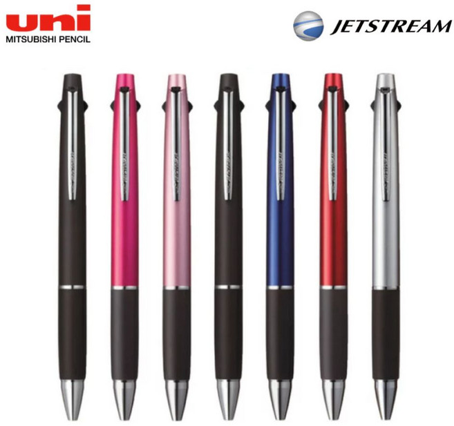 유니 제트스트림 고급 3색 볼펜 SXE3-800-07, 블랙 0.7