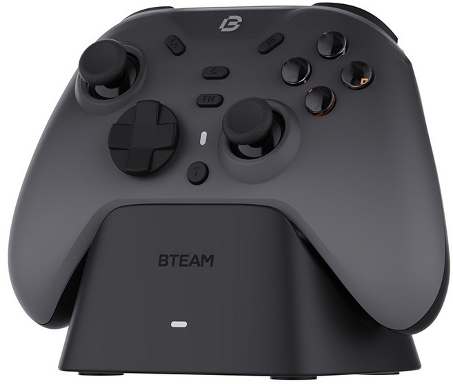 【Bteam】Specter 無線 PC Switch 1 2 遊戲手把 - 連發 震動 可調ABXY 巨集 沛影, 1個, 暮影灰 + 專用充電底座
