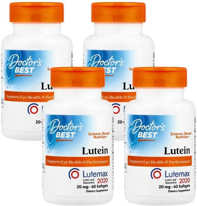닥터스베스트 4개X Lutemax 2020 함유 루테인 20mg 소프트젤 60정, 4개 - 쿠팡