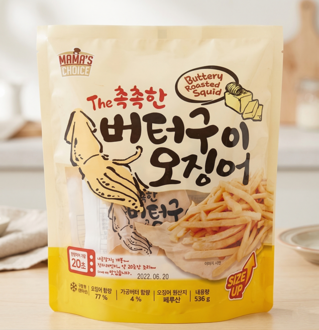 마마스초이스 촉촉한 즉석 버터구이 오징어, 8개, 67g