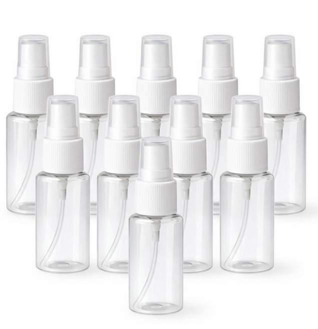 스프레이 공병 30ml 초미세 미스트 분무기 휴대용 여행용 소분 용기, 10개, 투명