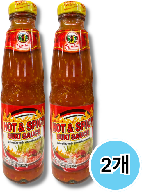 태국 소스 HOT Spicy 핫 스파이스 수끼소스 WORLDFOOD, 342g, 2개