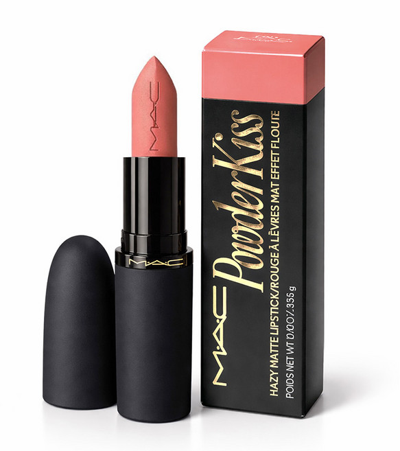 M.A.C파우더 키스NEW 헤이지 매트 립스틱 - 부드러운 블러매트 립스틱, 만다린오 (헤이지), 1개