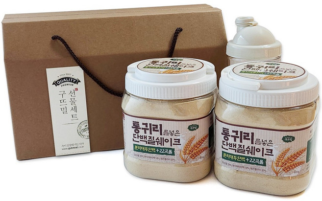 통귀리를 넣은 단백질 쉐이크 22곡물 선물세트, 2개, 800g