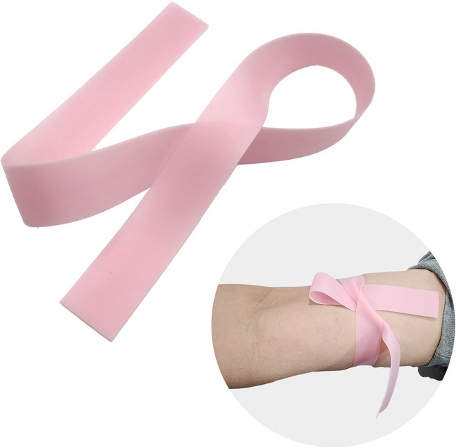 토니켓 지혈대 간호사 채혈고무줄 분홍색, 5개, Tourniquet