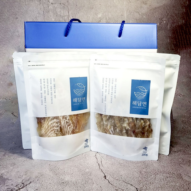 [해담연 선물세트] 알찬 4종 세트 국산 쥐알포 쥐포 오징어채 바닥대구포, 1세트