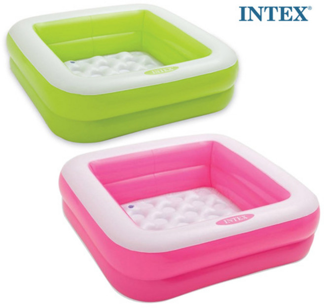 [정품 공식수입사]인텍스(INTEX) 사각유아풀 57100, 핑크