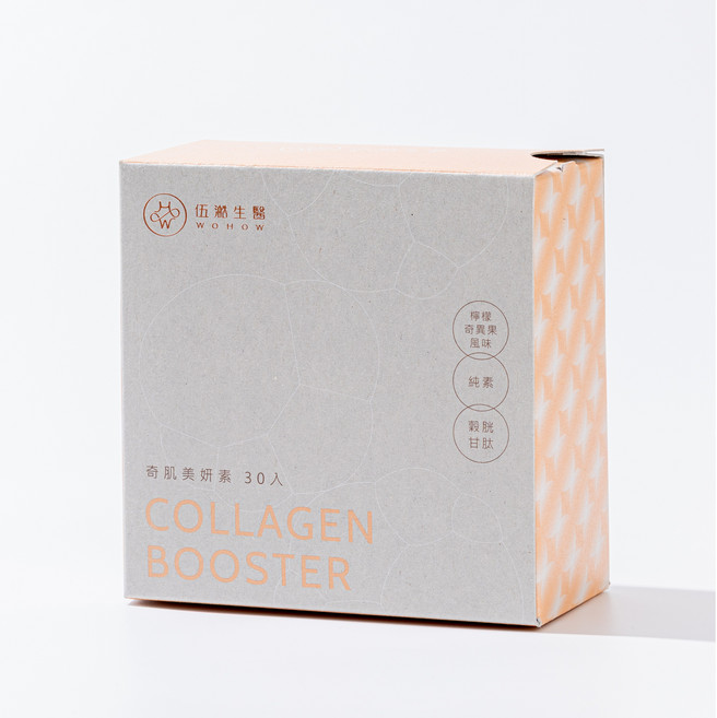 【WOHOW伍澔生醫】奇肌美妍素 純素韓國專利植物性膠原蛋白胜肽 神經醯胺 玻尿酸 穀胱甘肽 維生素C, 1個, 1盒