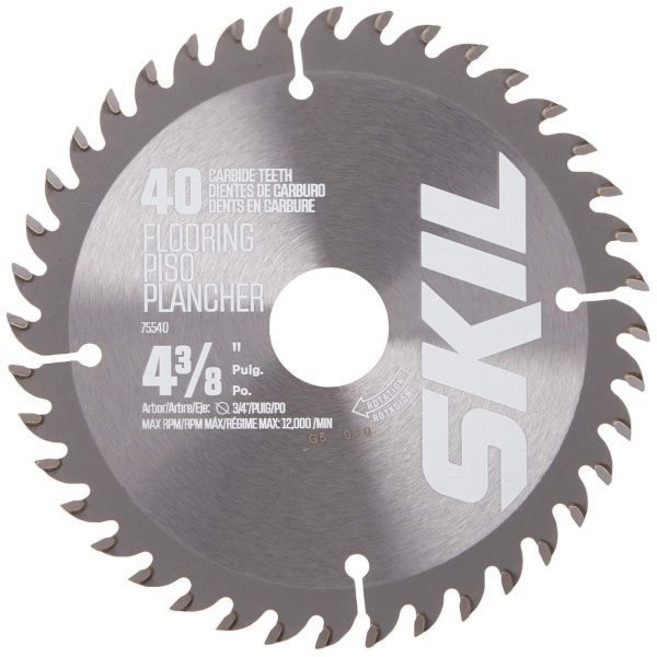 SKIL 75540 4-3 8인치 x 40T 초경 바닥날, Flooring Saw Blade(40T), 1개