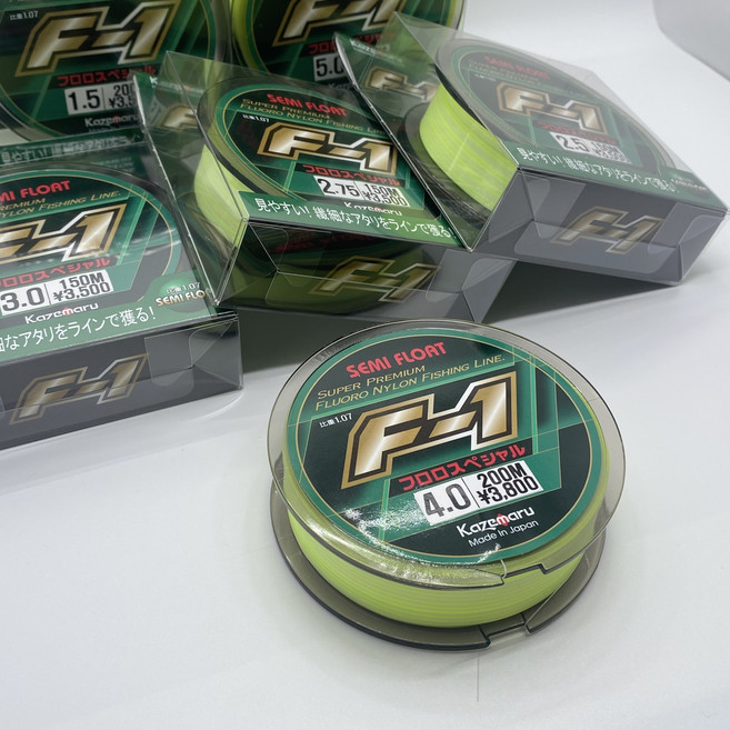 에프원 F1 세미플로트 원줄 형광라이트그린 150m 200m (감성돔 참돔 벵에돔 낚싯줄), 1개