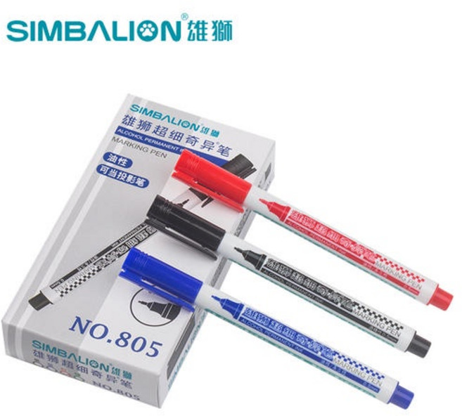 雄獅 NO.805 超細奇異筆 (油性) (0.5mm), 黑, 1個