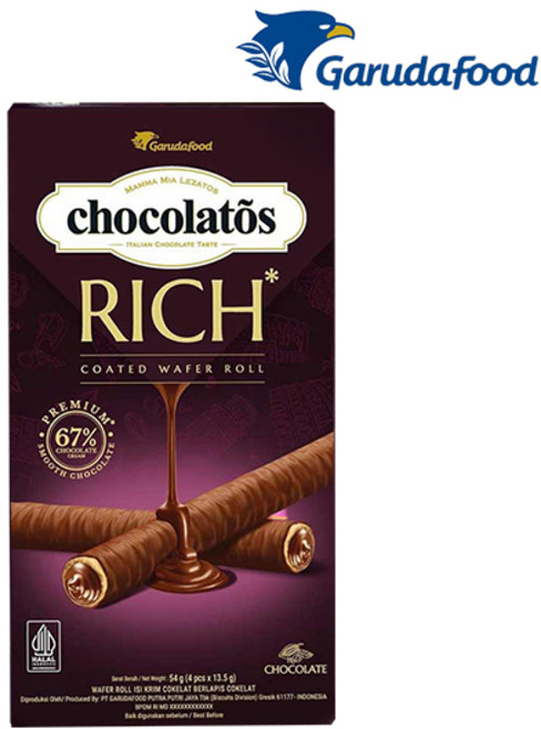초코라토스 리치 초콜릿 와퍼롤 웨이퍼롤 (13.5g x 4개입), 4개, 13.5g