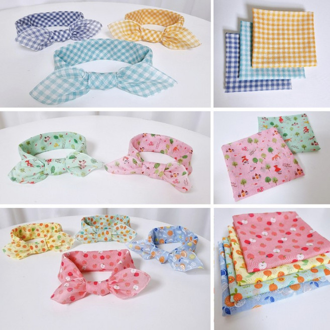 순면 100% 고급 아사면 쁘띠스카프 손수건 스카프빕 빅사이즈 국내산