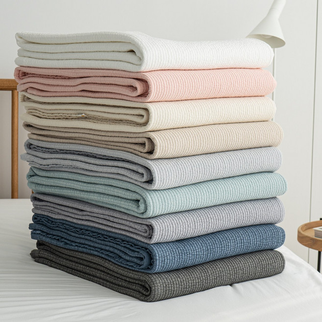 오가니크라프트 오가닉 순면 60수 목화솜 피그먼트 침대패드, 블루그레이