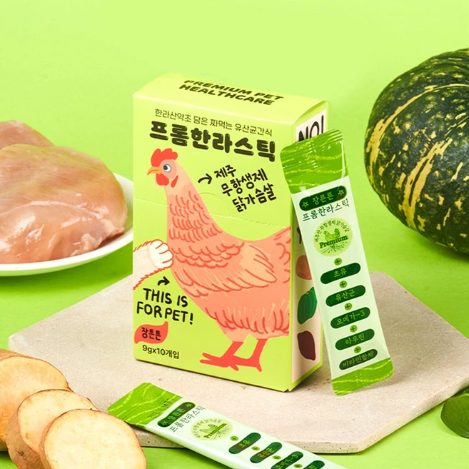 프롬한라 강아지 고양이 짜먹는 영양간식 프롬한라스틱, 닭가슴살, 90g, 1개 - 쿠팡