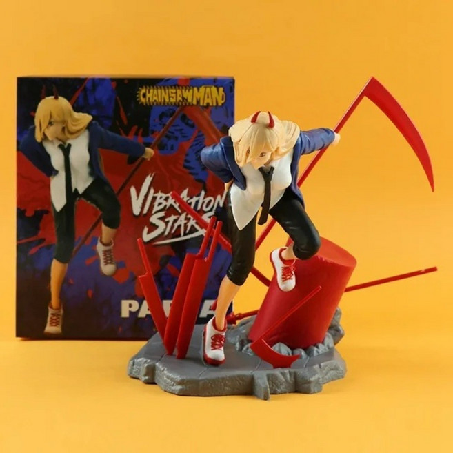 오리지널 체인소맨 피규어 덴지 포치타 마키마 하야카와 아키 액션 컬렉션 모델, 19cm 상자 포함, 1개