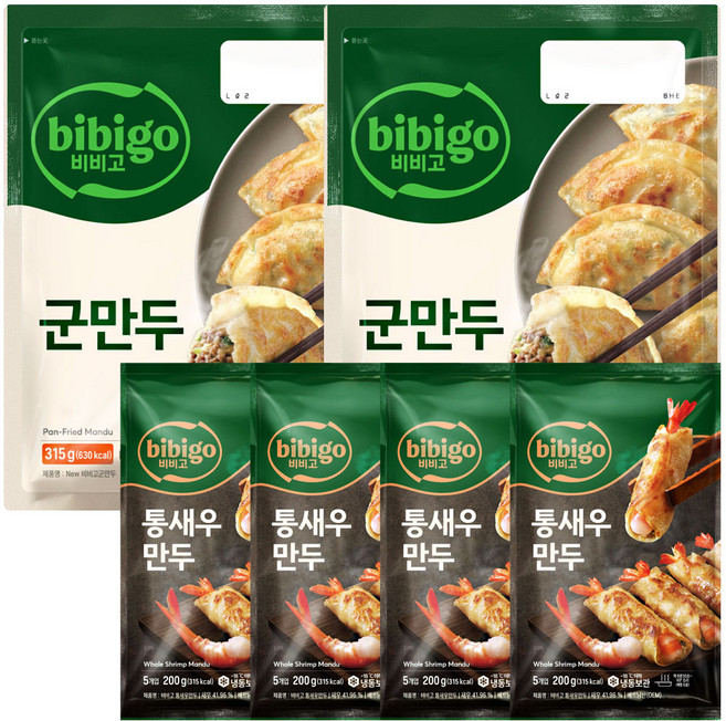비비고만두(통새우만두 200g 4+군만두 315g 2)