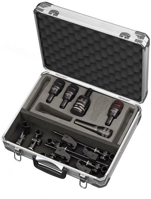 AUDIX 드럼 마이크 세트 다이나믹 마이크 전문가용 마이크 5개 세트 DP5A, 단일 옵션