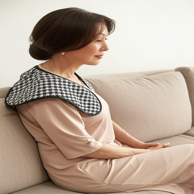 한일의료기 프리미엄 황토 아로마 냉온찜질팩 목/어깨용 국산 극세사 알러지케어