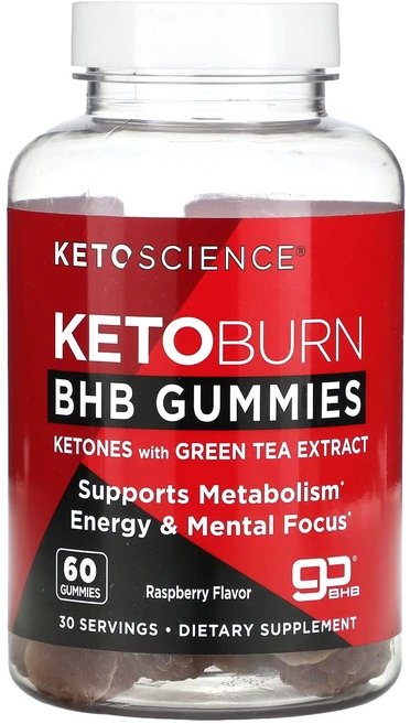 Keto Science Keto Burn BHB 구미젤리 라즈베리 구미젤리 60개, KetoScienceKetoBurnBHB구미젤리라즈베리, 1개, 60정 - 쿠팡