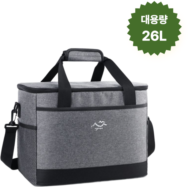 소유담 보온보냉백 피크닉 캠핑 아이스백 예쁜 보냉가방, 1개, 그레이