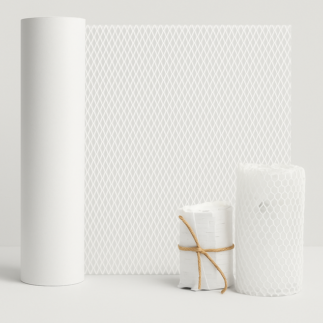 벌집 종이 포장지 / 완충재 충전재 선물포장 포장재 20M x 30cm / 종이 뽁뽁이, 1개, 화이트 친환경 포장지 버블종이