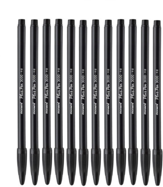 모나미 프러스펜 3000 12p, 흑색, 36개