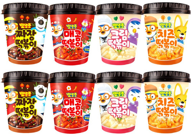 마자킹 뽀로로 컵떡볶이 4종 세트, 1개