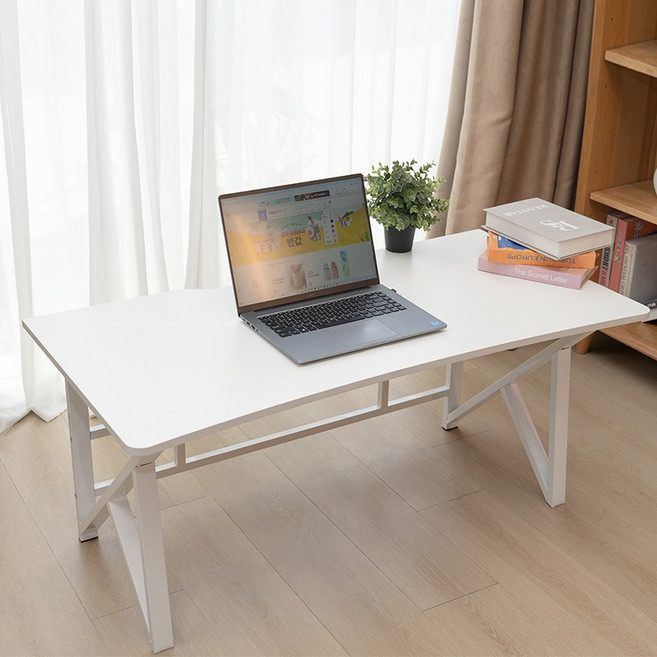 SeekFun 좌식 게이밍 테이블 컴퓨터 사무용 가정용 다용도 튼튼한 책상 높이500mm, White/화이트