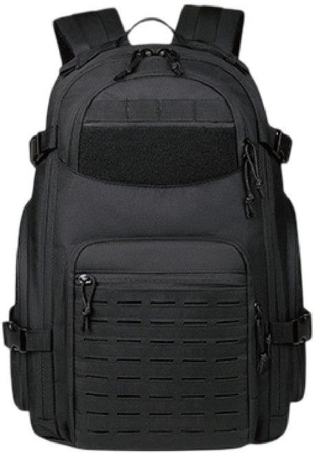 MUSI 戰術背包 大容量多隔層設計 戶外運動登山健行, 黑色, 1個