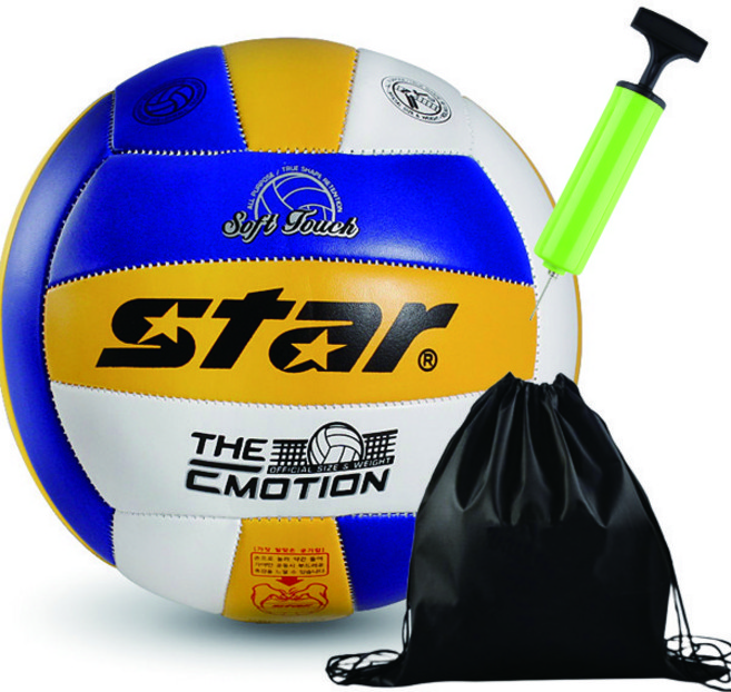 스타 배구공 더 이모션 칼라 + 투센 볼펌프 + 투센 볼가방, 5호, 1개