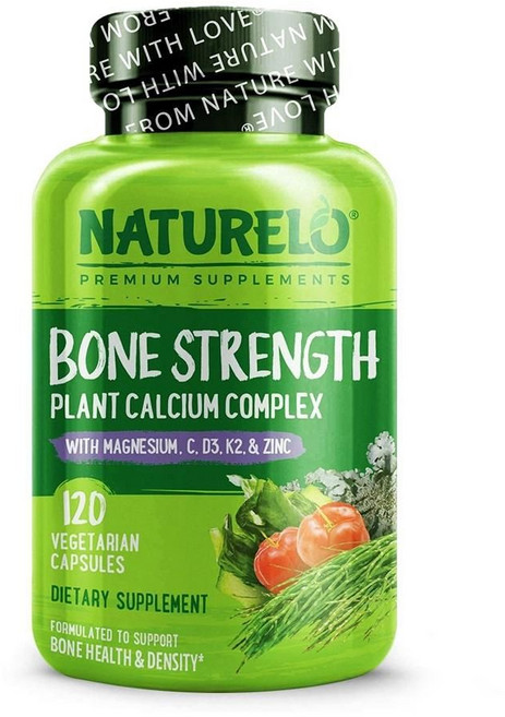 NATURELO 본 스트랭스 뼈 칼슘 컴플랙스 건강 보충제 120정, 1개