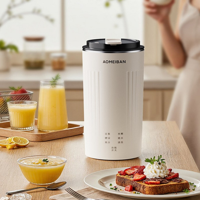 휴대용 다기능 믹서 두유 제조기 타이머예약 간편세척 유럽형코드, 두유제조기
