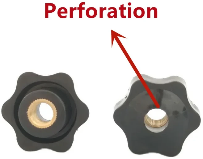 수동 너트 천공 기계식 블랙 엄지 핸드 조임 스레드 M4 개, 01 M12 48 Iron ore, 02 Perforated