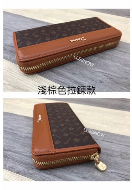 DIANA JANES 防刮皮單拉鍊長夾